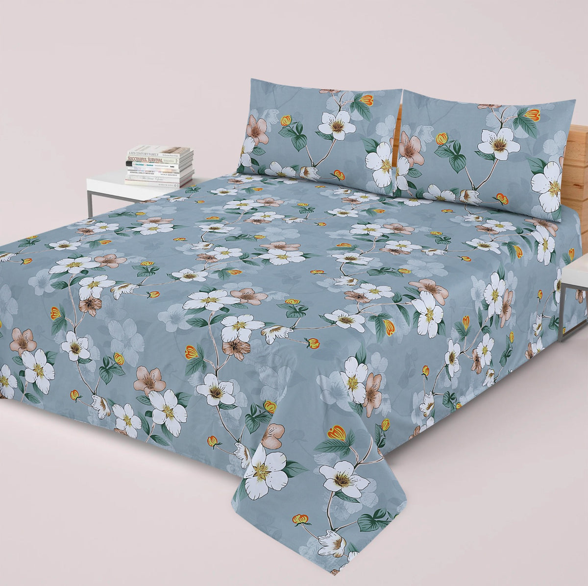 Premium Printed Cotton Bedsheet -H98