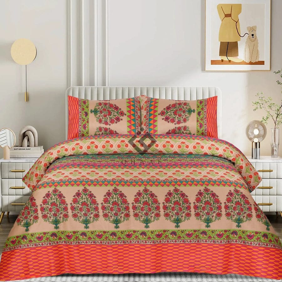 Premium Printed Cotton Bedsheet -H05