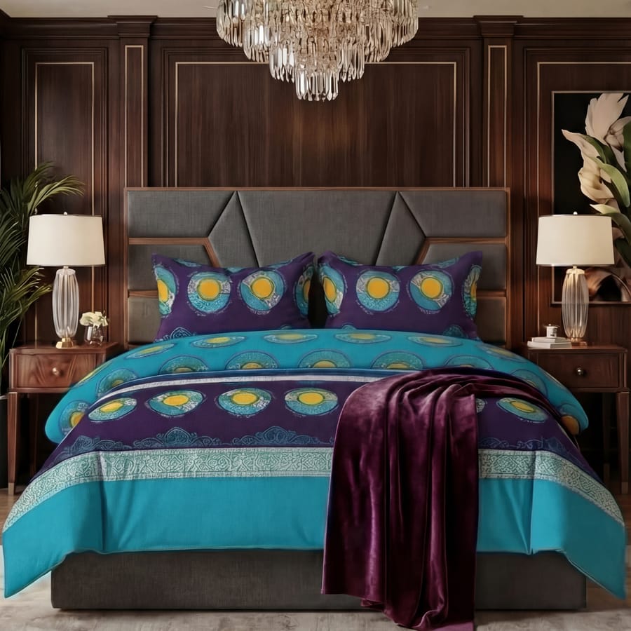 Premium Printed Cotton Bedsheet -H03