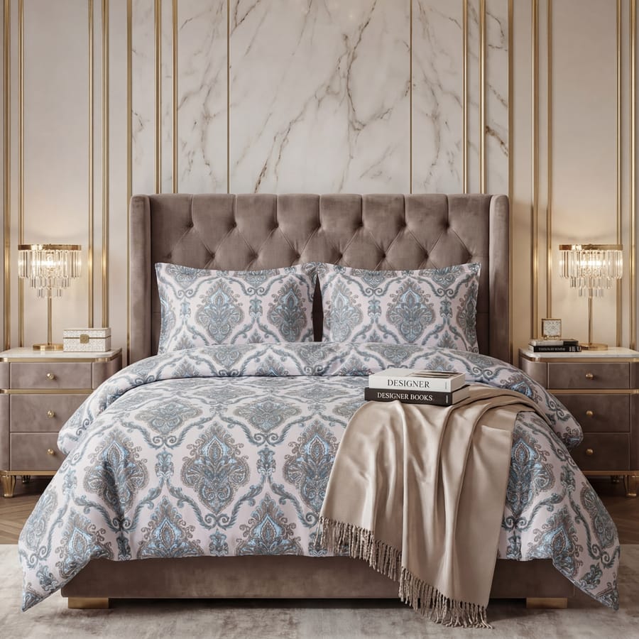 Premium Printed Cotton Bedsheet -H10