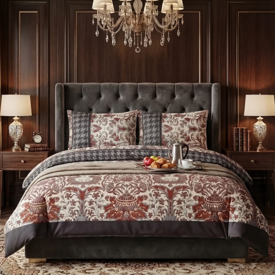 Premium Printed Cotton Bedsheet -H18