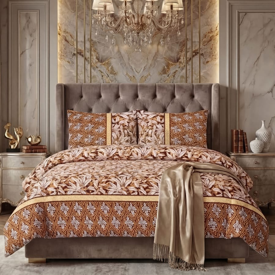 Premium Printed Cotton Bedsheet -H22