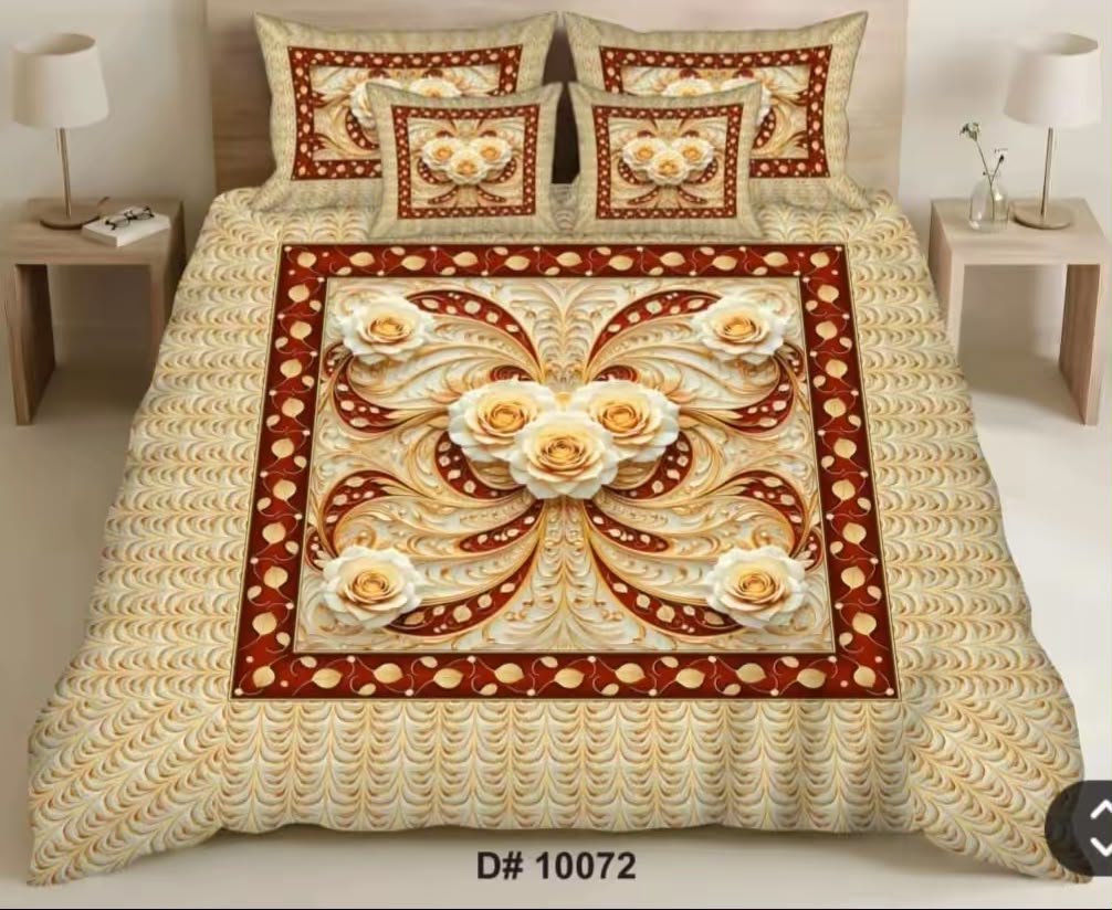 Premium Printed 5D Imported Bedsheet -DH29