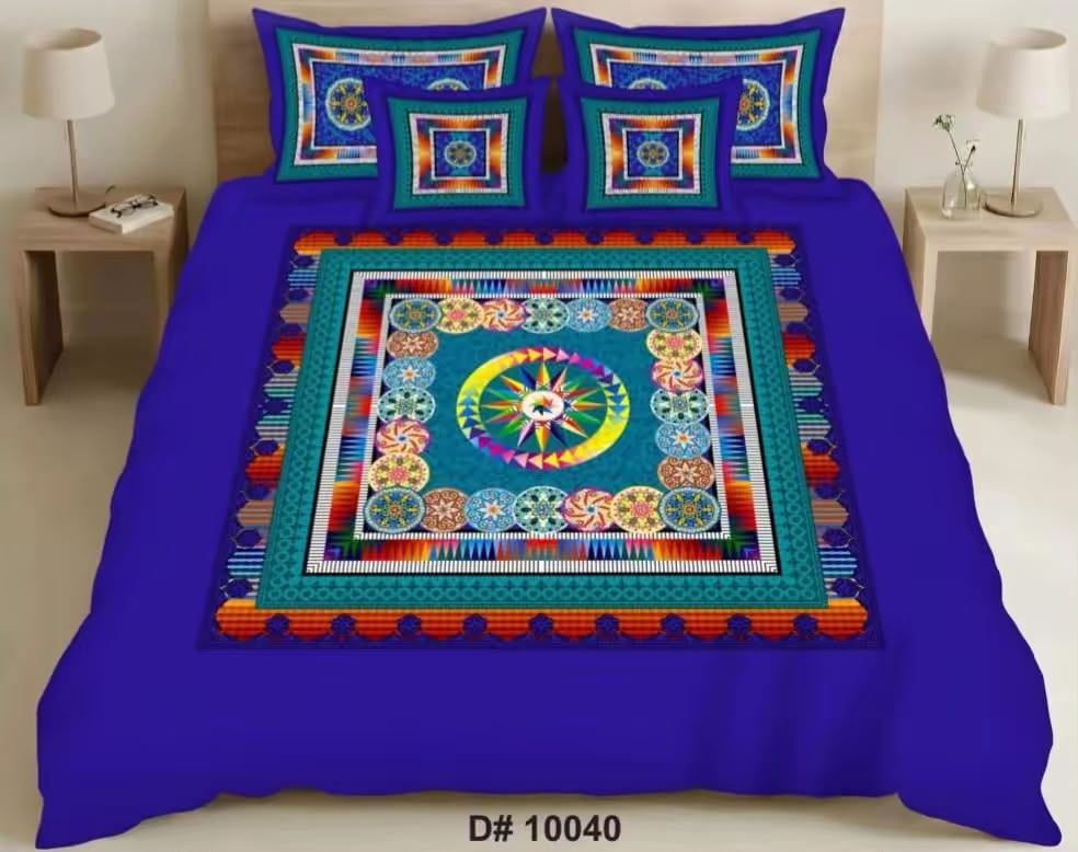 Premium Printed 5D Imported Bedsheet -DH41