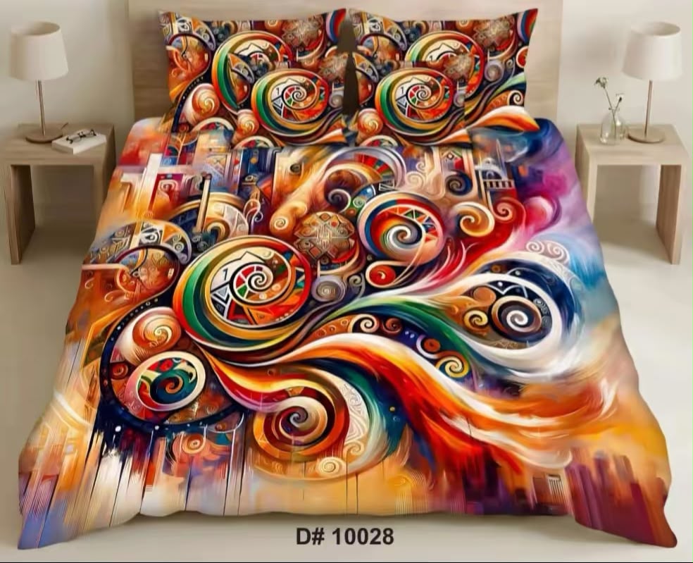 Premium Printed 5D Imported Bedsheet -DH46