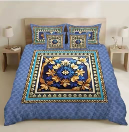 Premium Printed 5D Imported Bedsheet -DH45