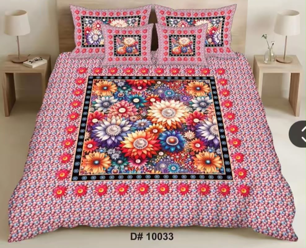 Premium Printed 5D Imported Bedsheet -DH47