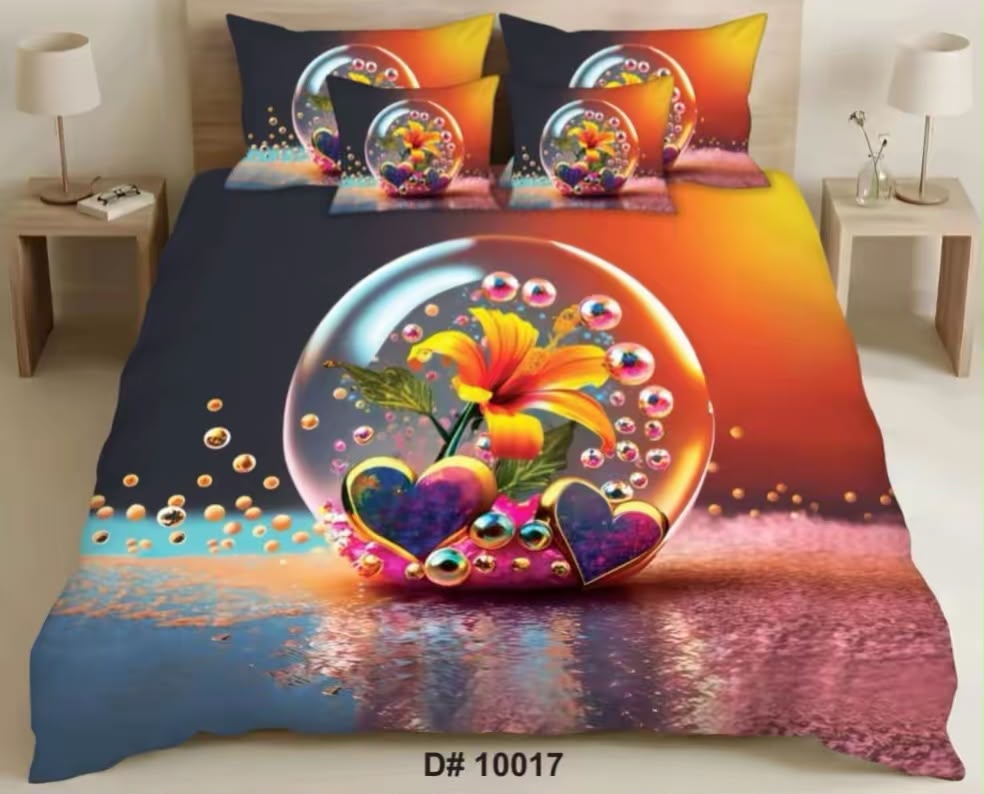 Premium Printed 5D Imported Bedsheet -DH50