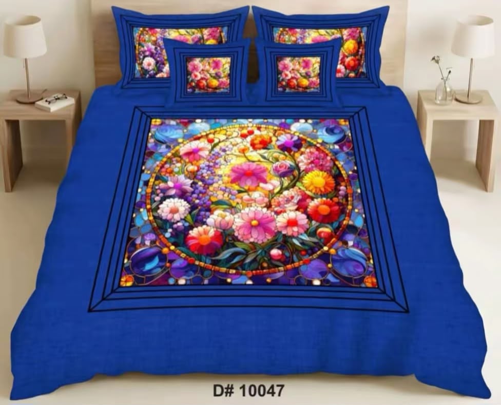 Premium Printed 5D Imported Bedsheet -DH52