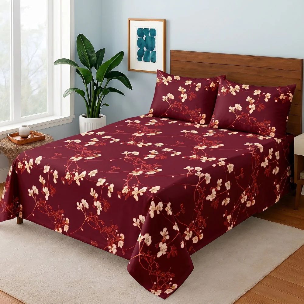 Premium Printed Cotton Bedsheet -H95