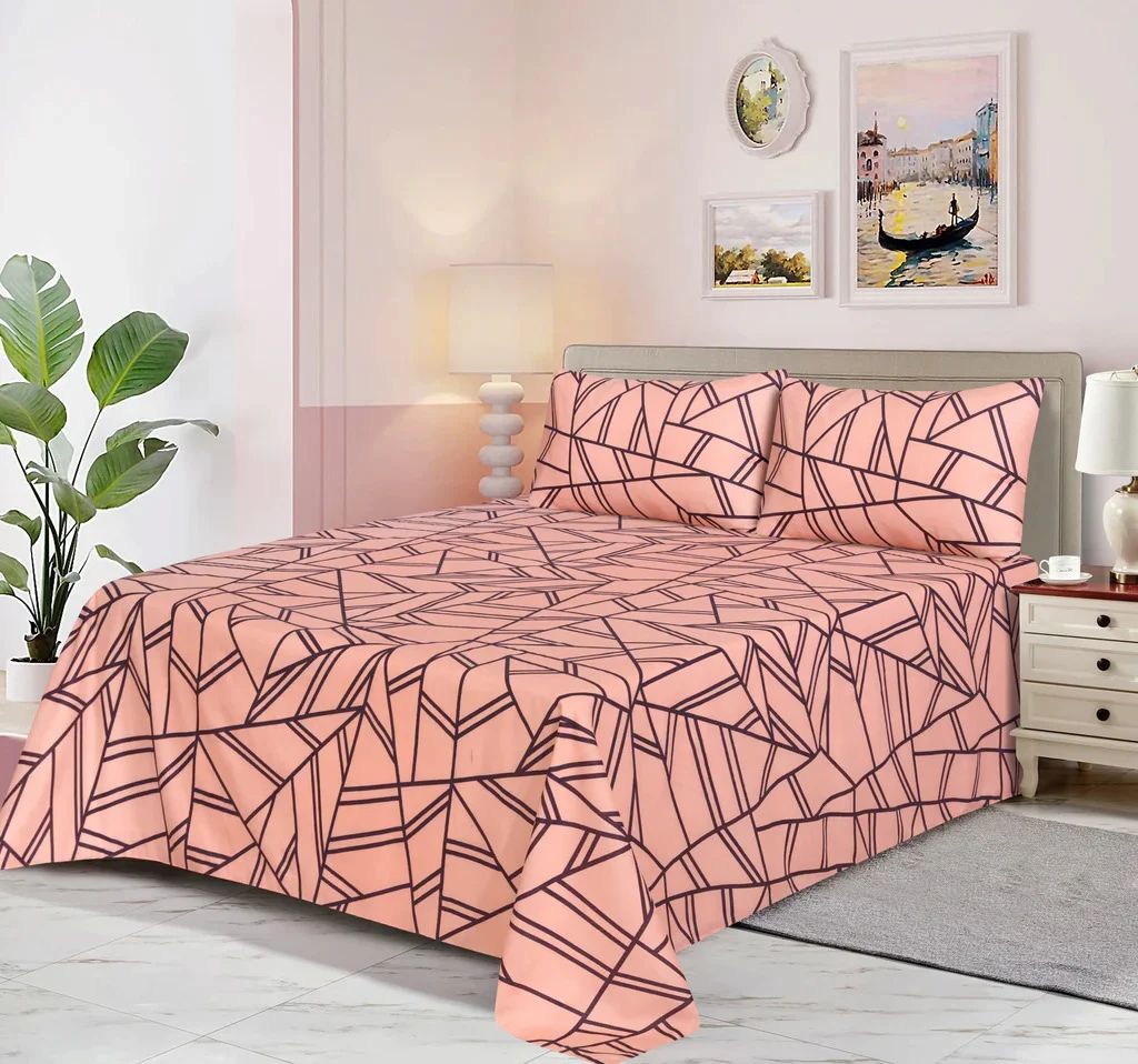 Premium Printed Cotton Bedsheet -H91