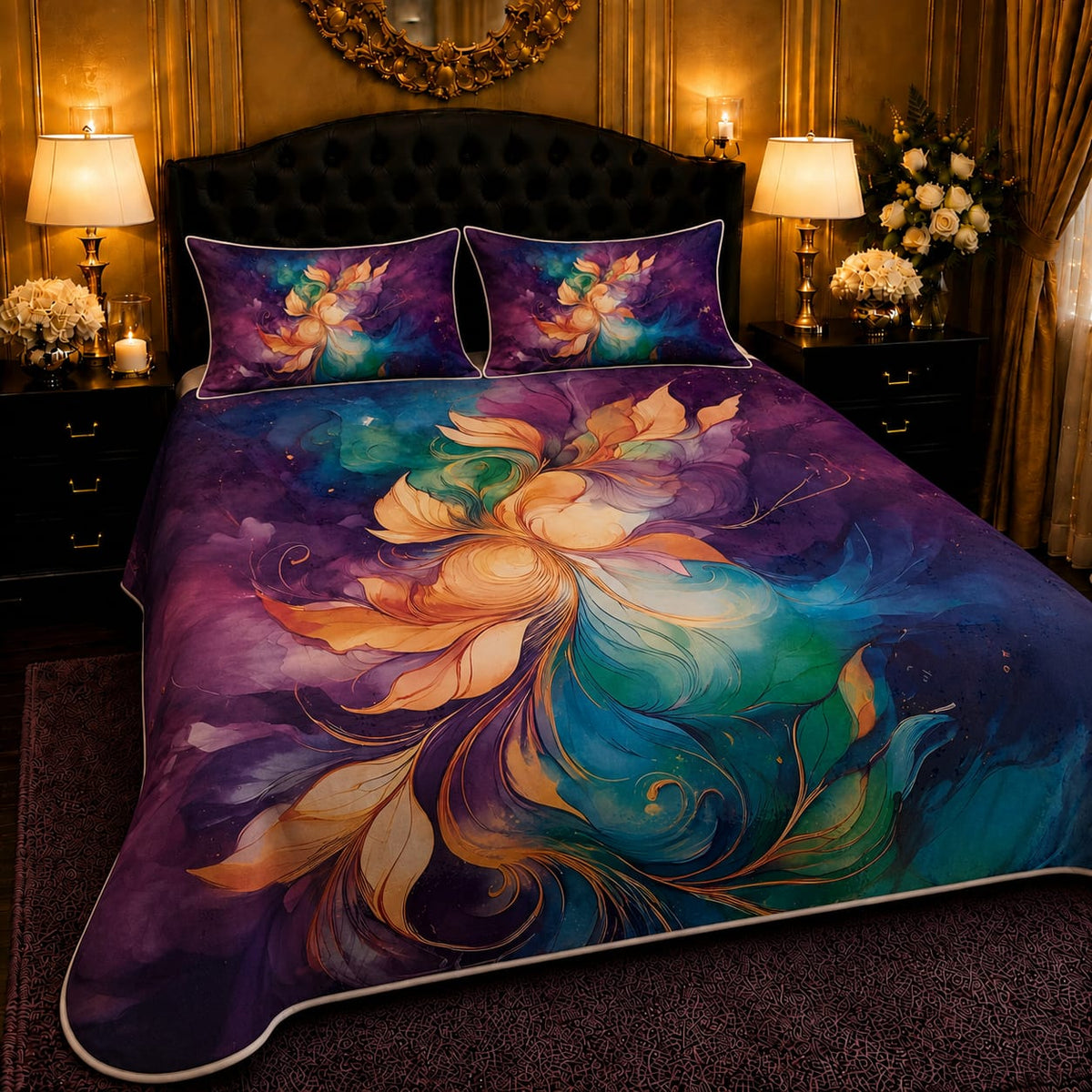 Premium Printed 5D Imported Bedsheet -DH55