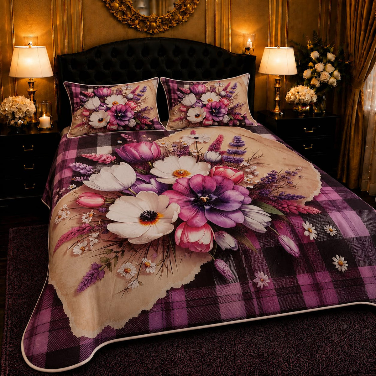 Premium Printed 5D Imported Bedsheet -DH54