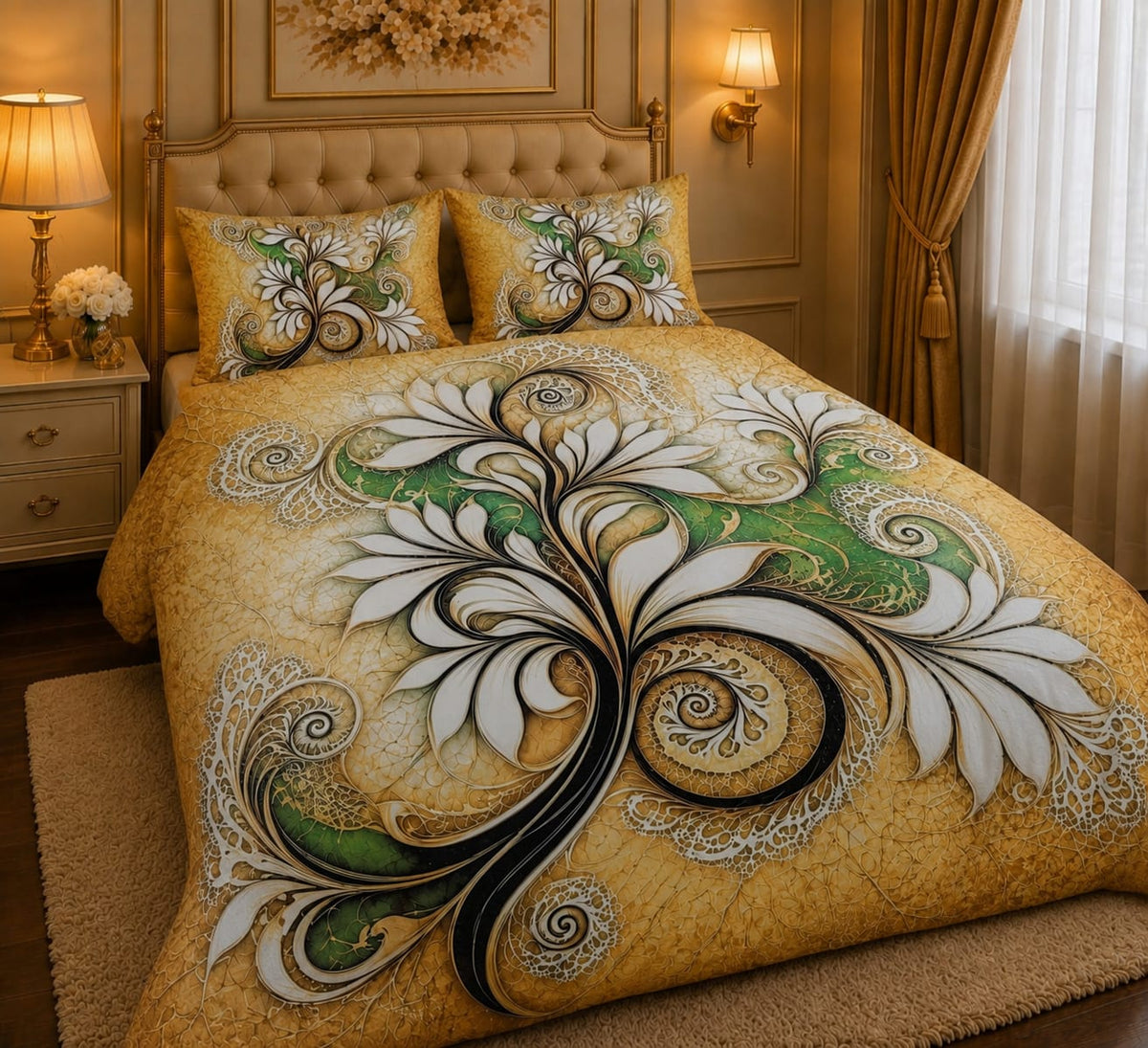 Premium Printed 5D Imported Bedsheet -DH56