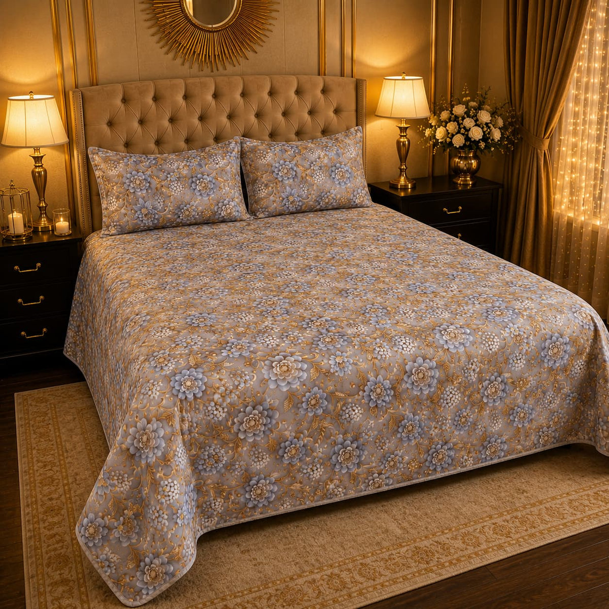 Premium Printed 5D Imported Bedsheet -DH66