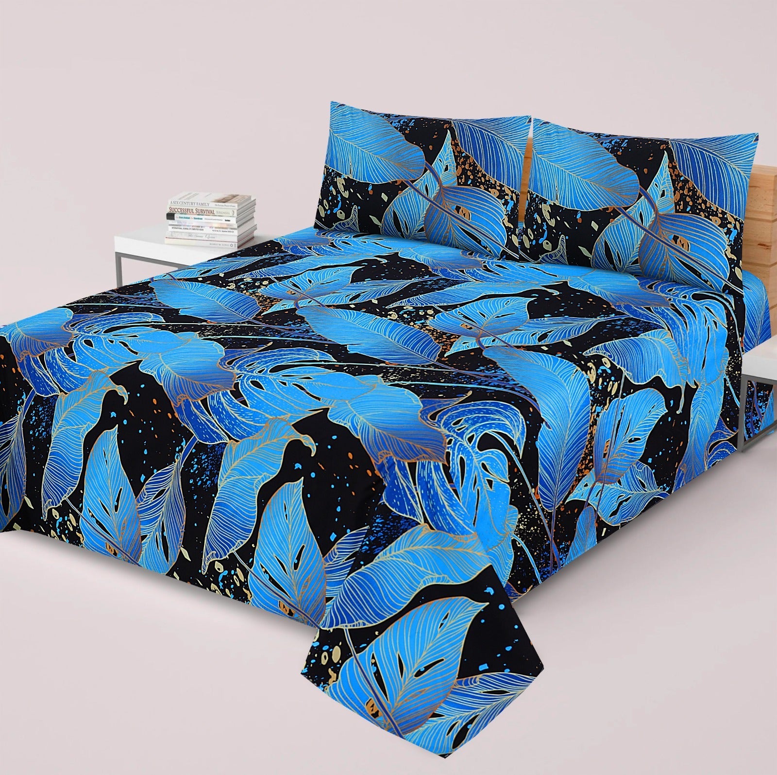 Premium Printed Bed Sheet Set - BM06
