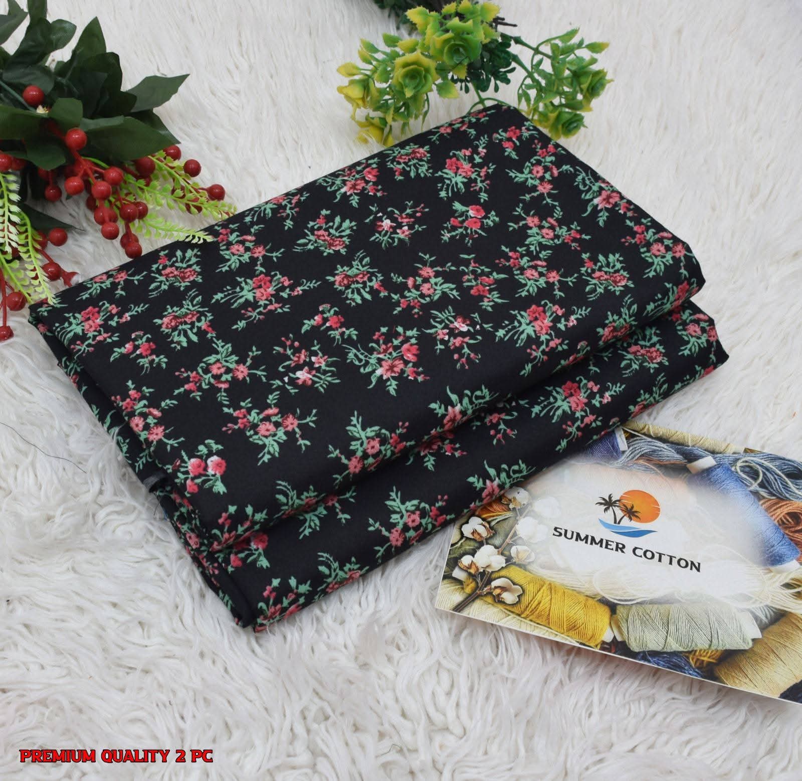 FLORAL PRINTS 2 Pcs Unstitched PF06