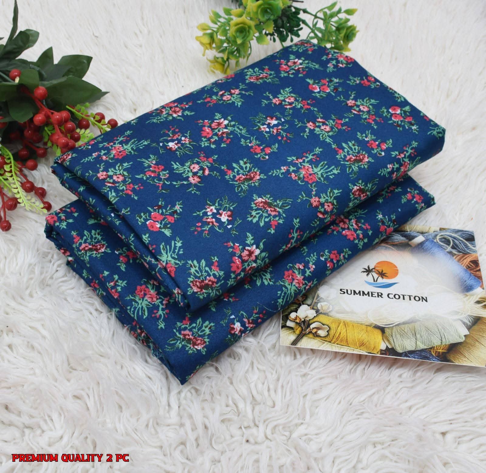 FLORAL PRINTS 2 Pcs Unstitched PF07