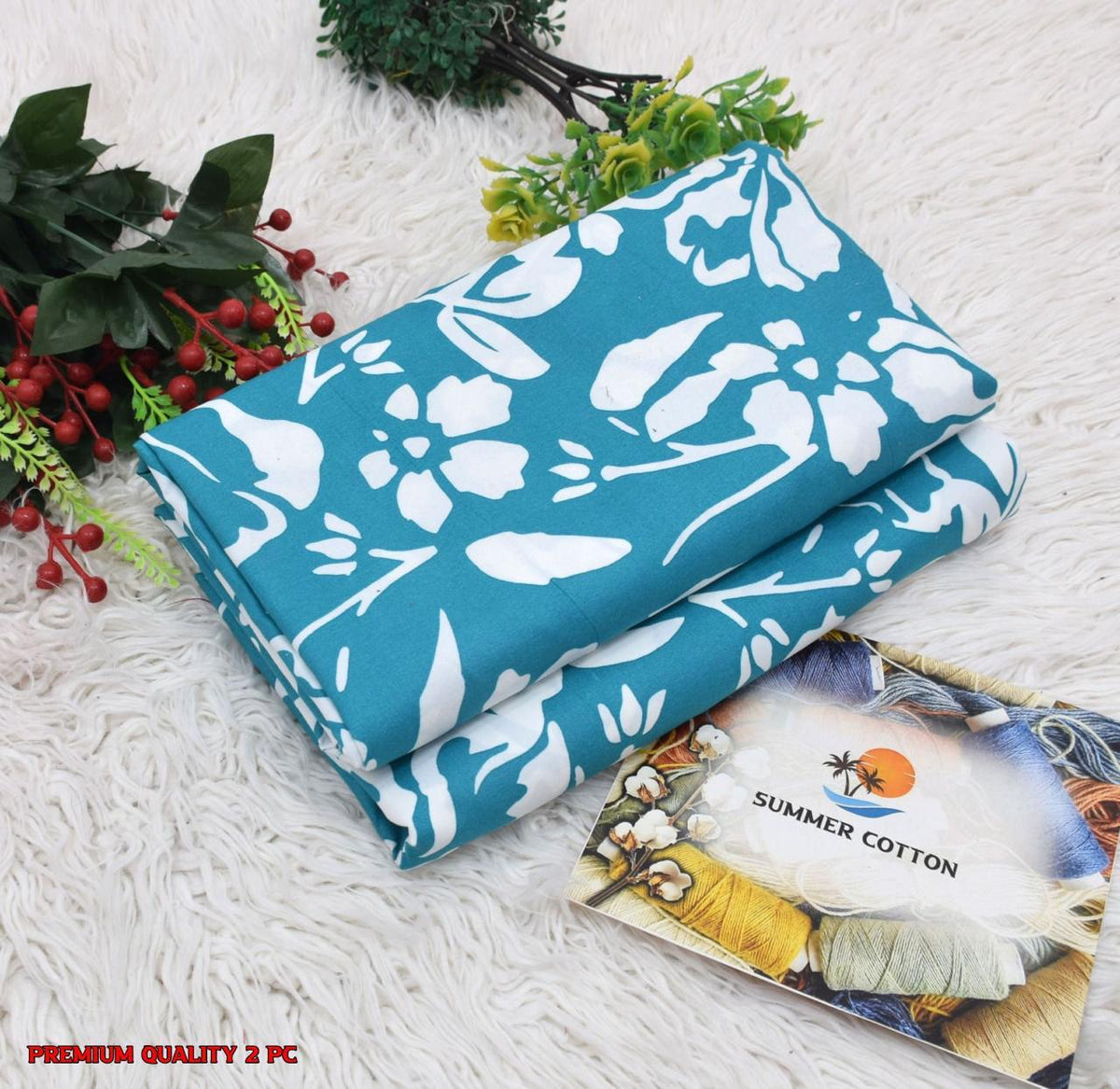 FLORAL PRINTS 2 Pcs Unstitched PF12