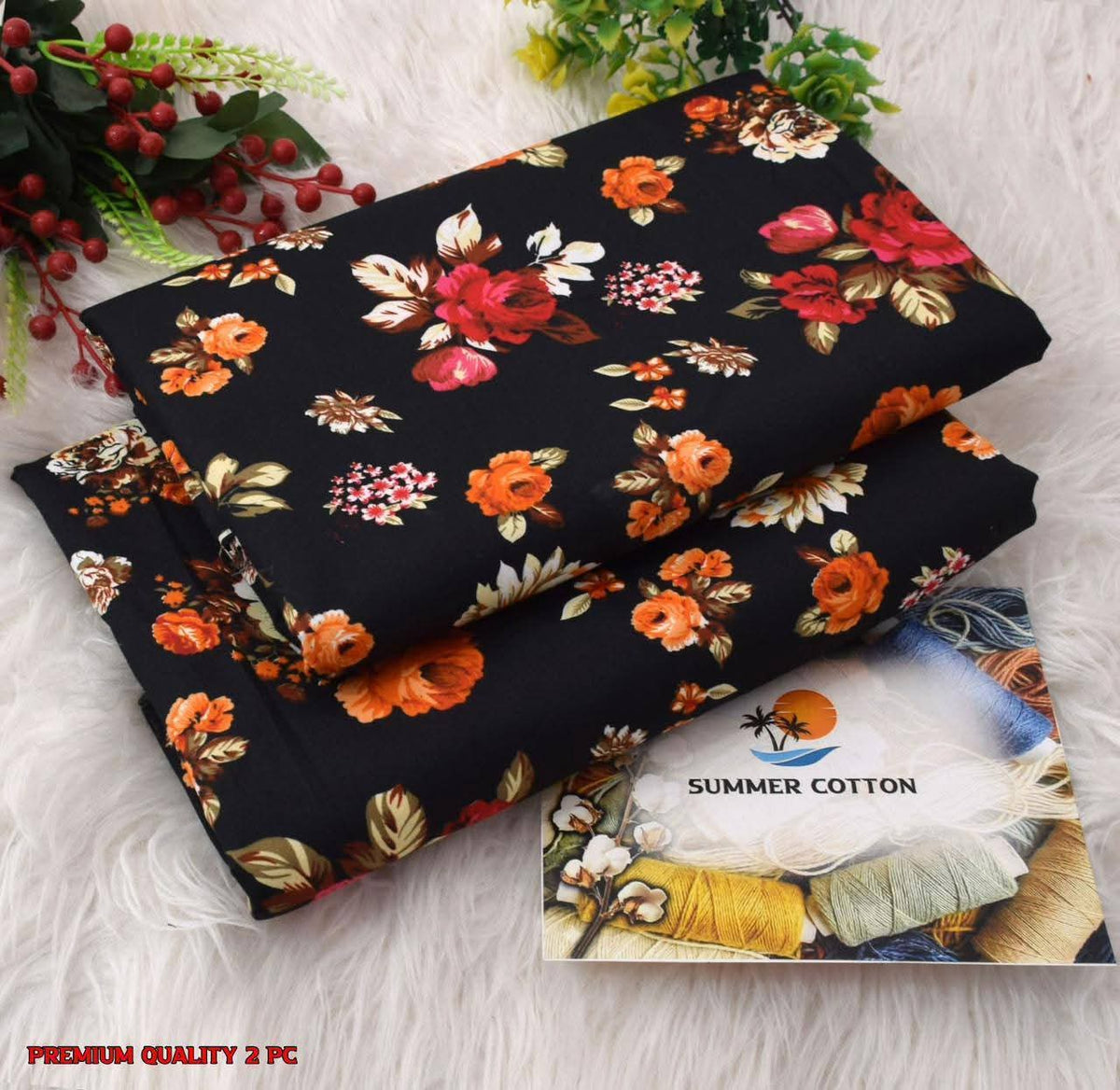 FLORAL PRINTS 2 Pcs Unstitched PF27