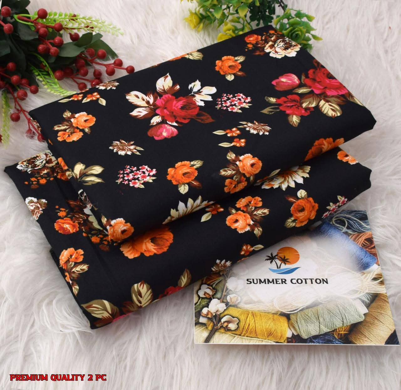 FLORAL PRINTS 2 Pcs Unstitched PF27