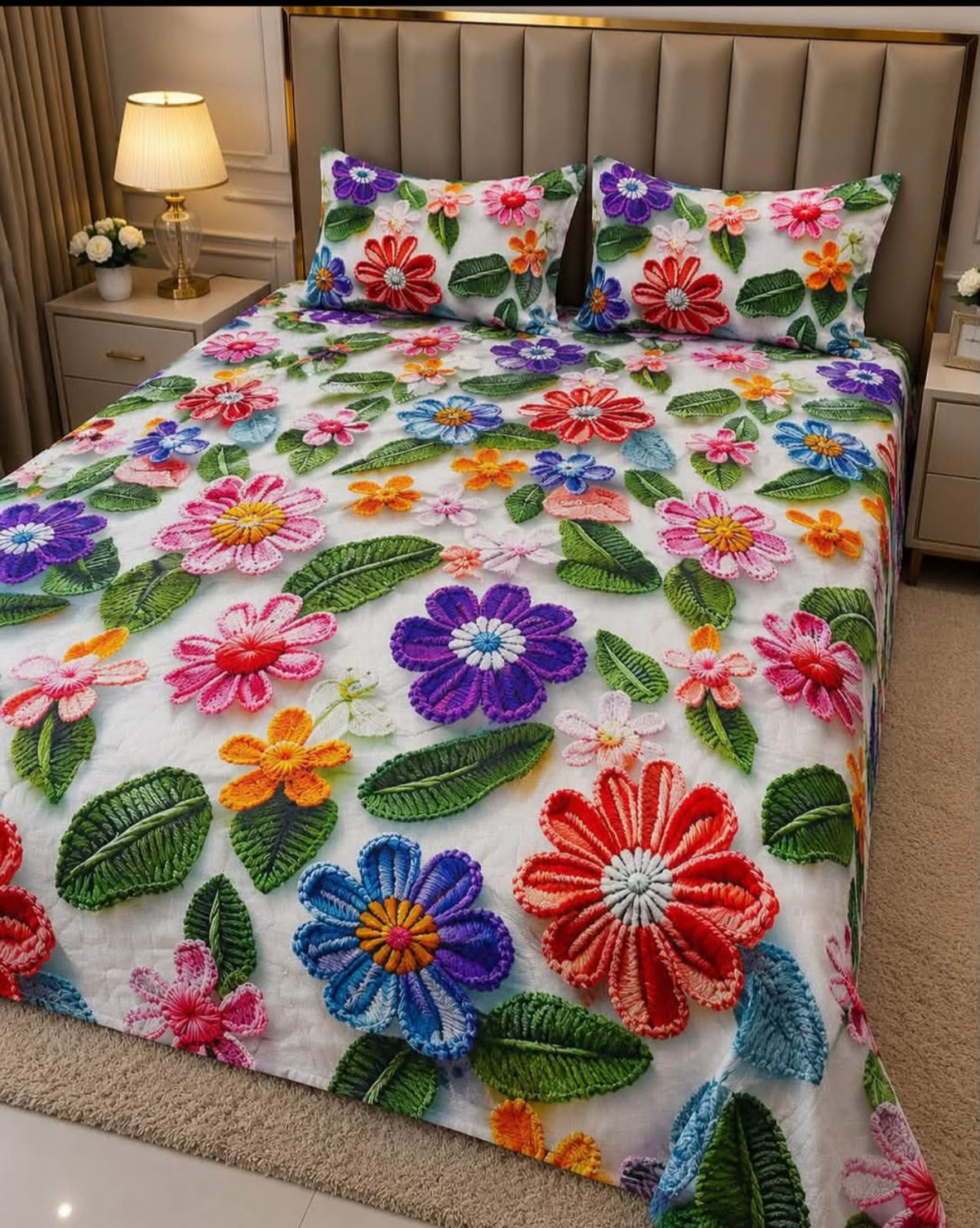 Premium Printed 5D Imported Bedsheet -NZ45