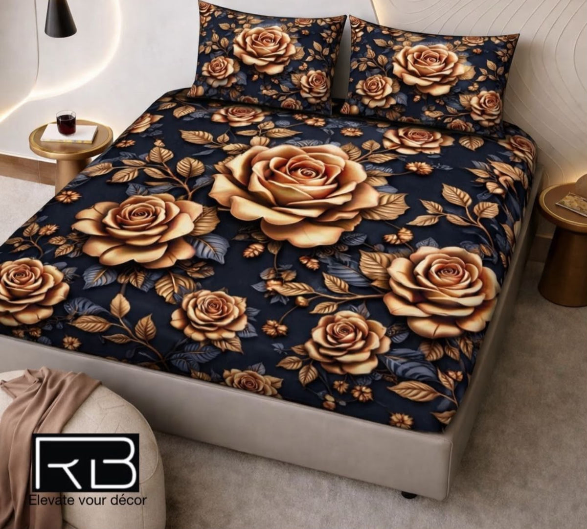 Premium Printed 5D Imported Bedsheet -NZ46