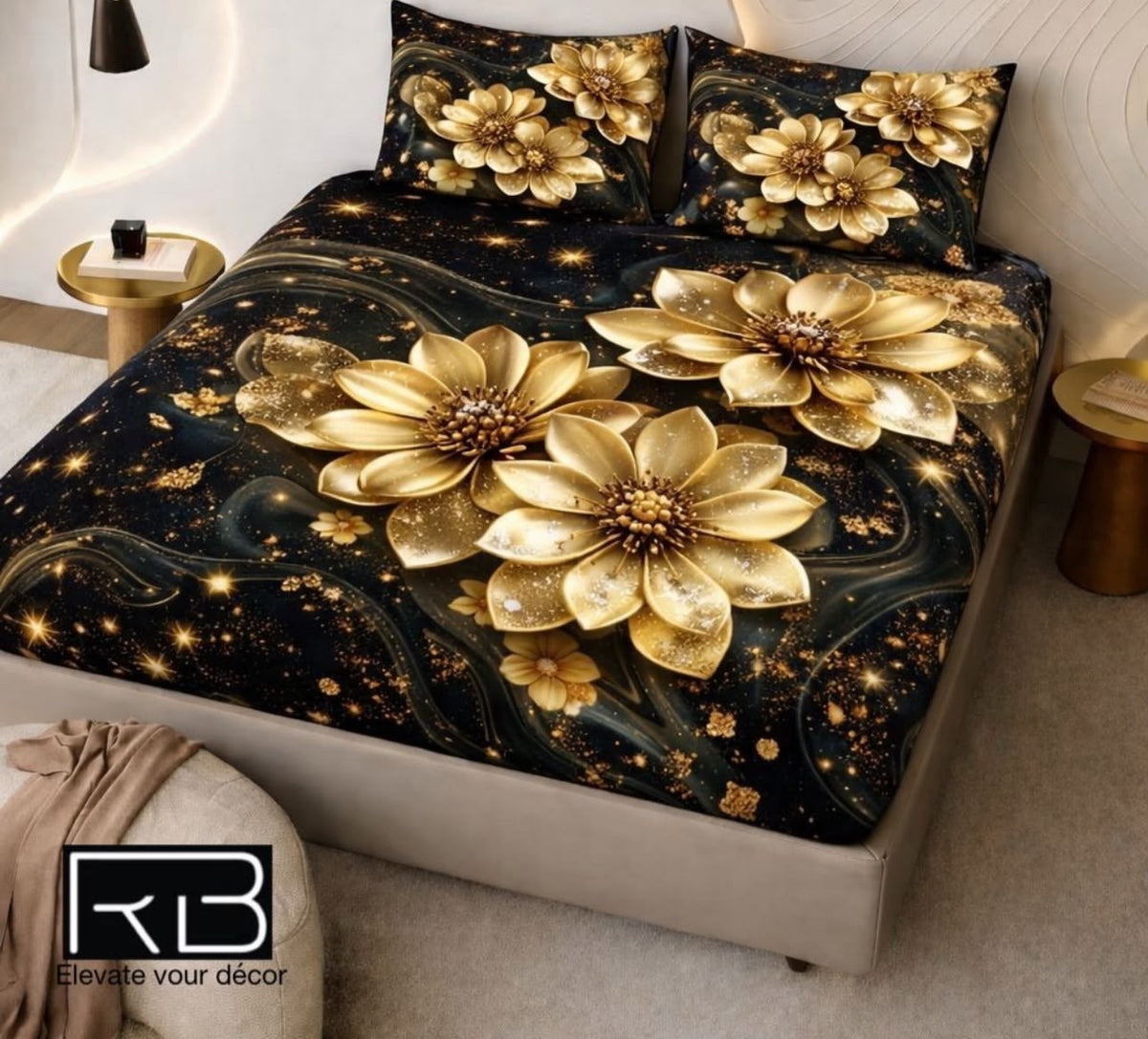 Premium Printed 5D Imported Bedsheet -NZ51